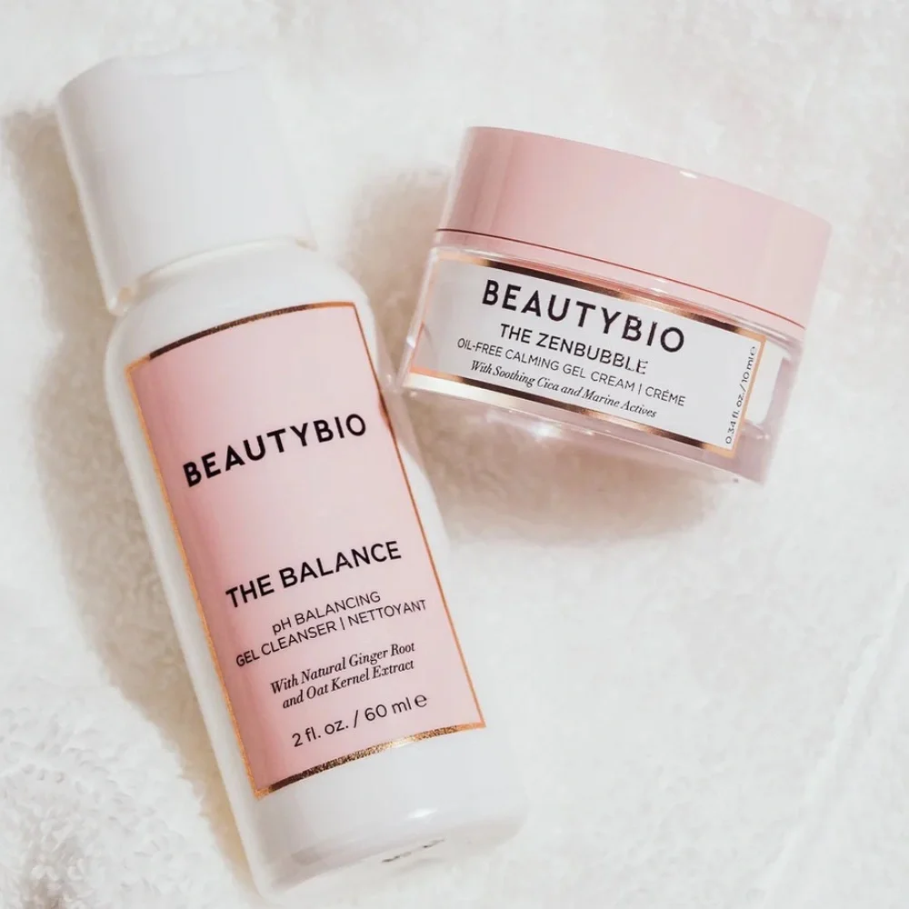BEAUTYBIO MINI CLEANSE & ZEN SET Balance pH Balancing Cleanser/ZenBubble Cream